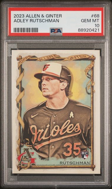 2023 TOPPS ALLEN & GINTER ADLEY RUTSCHMAN #68 PSA 10 GEM MT