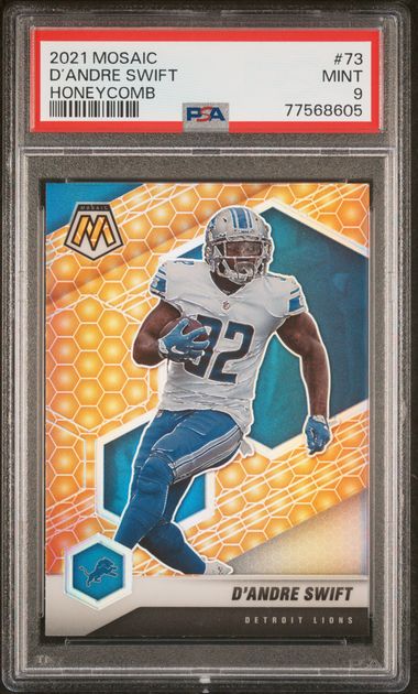 2021 PANINI MOSAIC D’ANDRE SWIFT HONEYCOMB #73 PSA 9 MINT