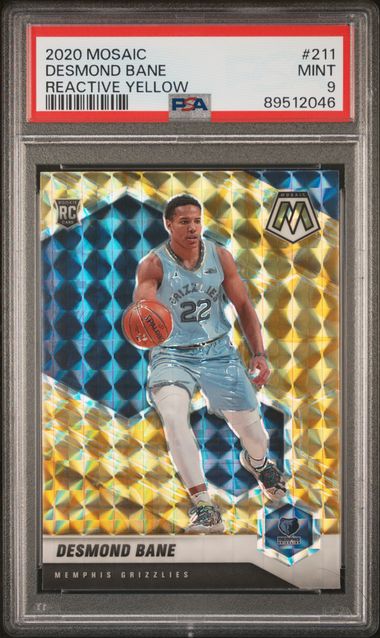 2020 PANINI MOSAIC DESMOND BANE REACTIVE YELLOW #211 PSA 9 MINT