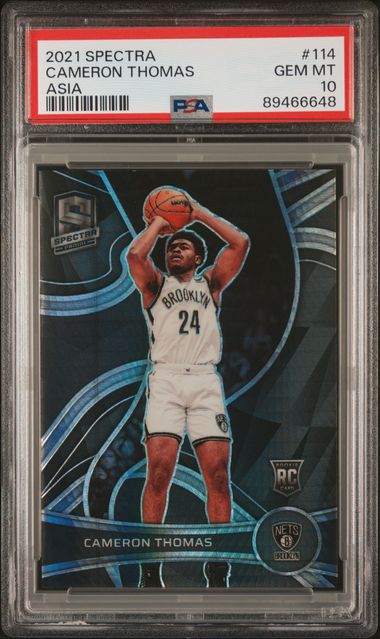 2021 PANINI SPECTRA CAMERON THOMAS ASIA #114 PSA 10 GEM MT