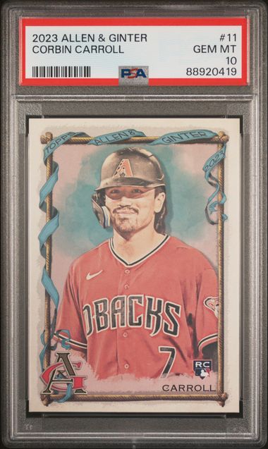 2023 TOPPS ALLEN & GINTER CORBIN CARROLL #11 PSA 10 GEM MT