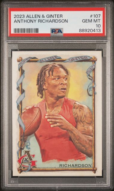 2023 TOPPS ALLEN & GINTER ANTHONY RICHARDSON #107 PSA 10 GEM MT