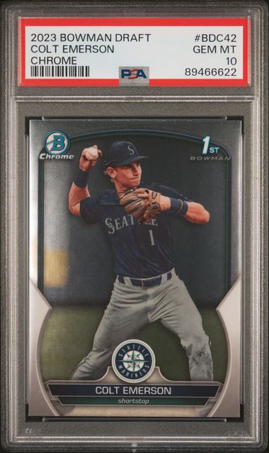 2023 BOWMAN DRAFT COLT EMERSON CHROME #BDC-42 PSA 10 GEM MT